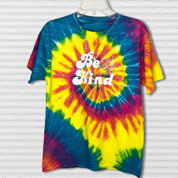 Be Kind Tops - Tie Dye Graphic T-Shirt Handmade